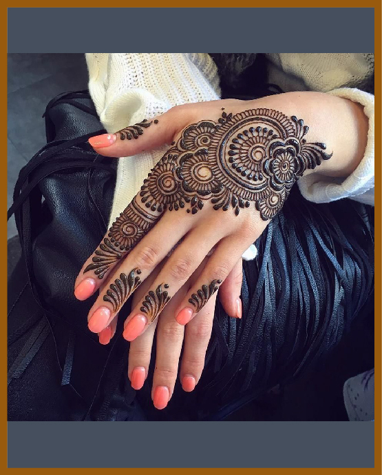 Stylish Back Hand Modern Twist Mehndi Design With Classic Touch